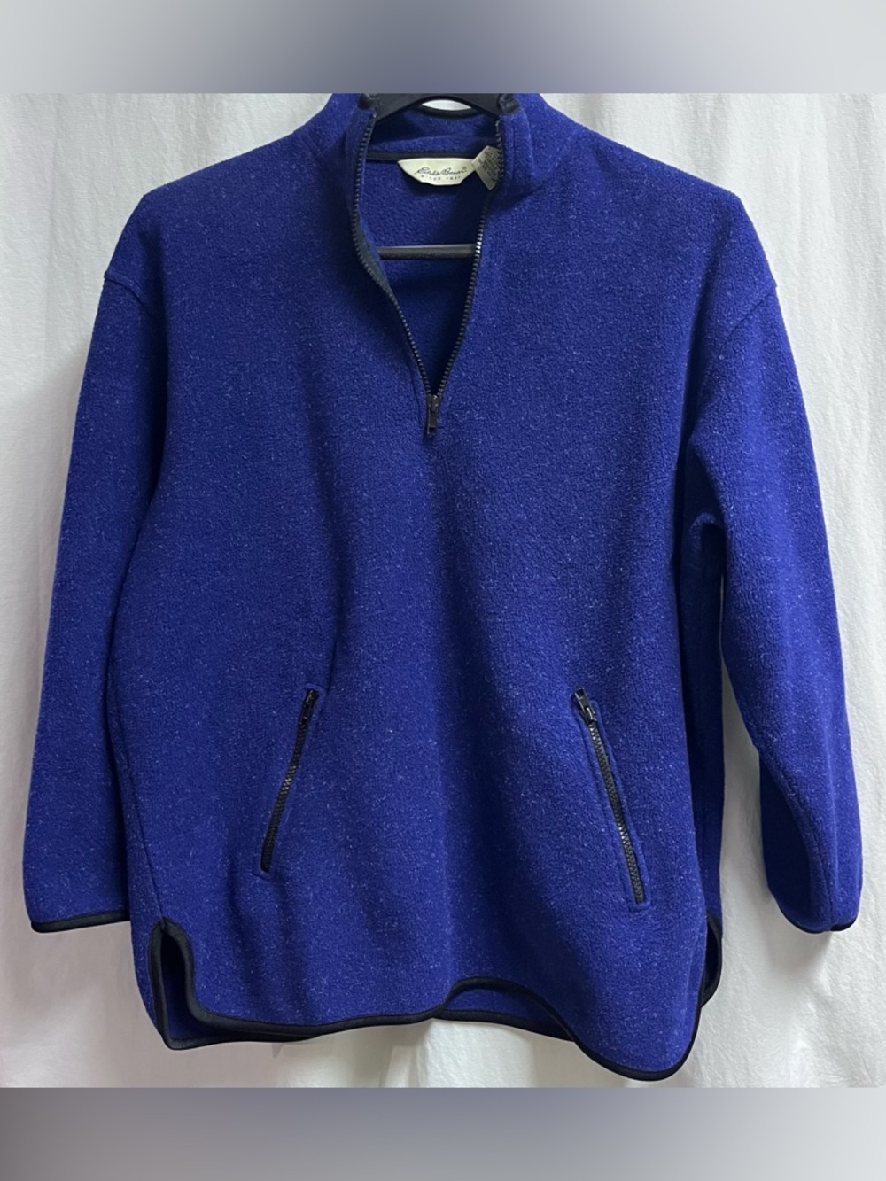 Eddie Bauer 1/4 Zip Pullover Blue Long Sleeve Womens Medium Outdoors
